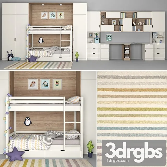 Furniture for Children 2 3D Model Free