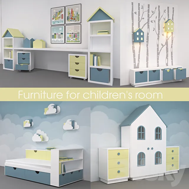 Furniture for children's room. furniture for children's room 3DModel