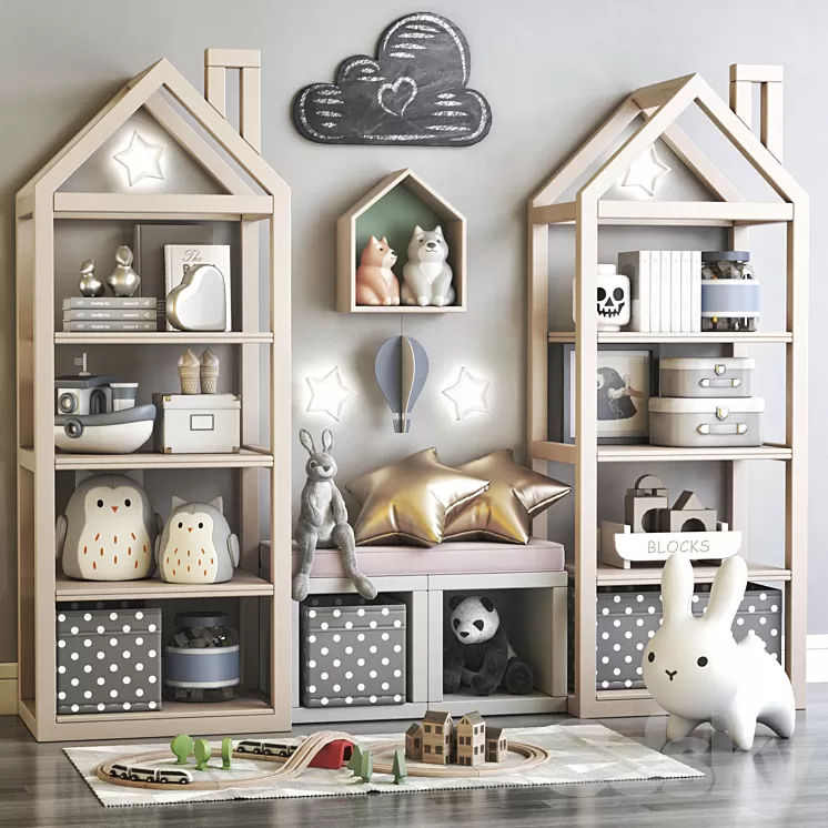 Furniture for nursery 6 3D Model Free