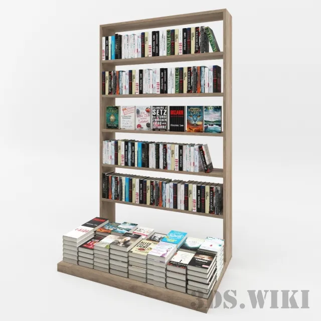furniture - Foreign literature - large library 3D Model