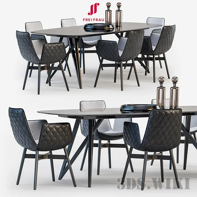 furniture - Freifrau 2 dining set 3D Model