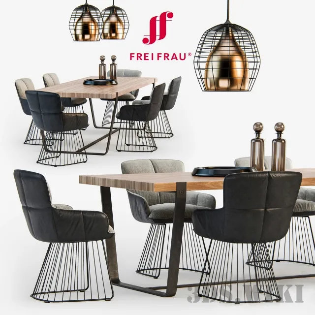 furniture - Freifrau dining set 3D Model