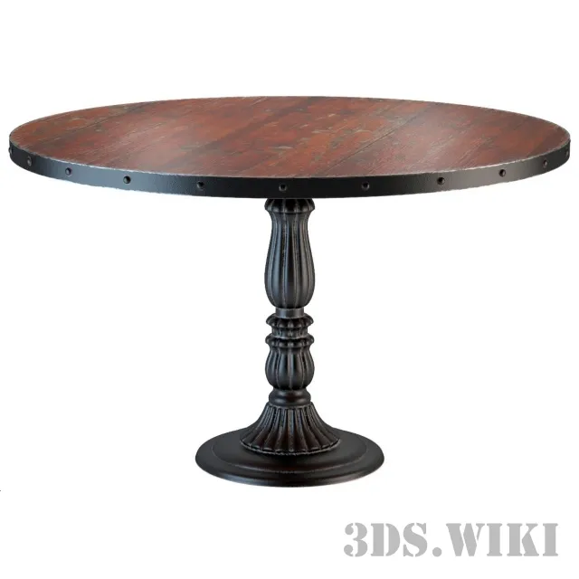 furniture - French dining table Soda Fountain 3D Model