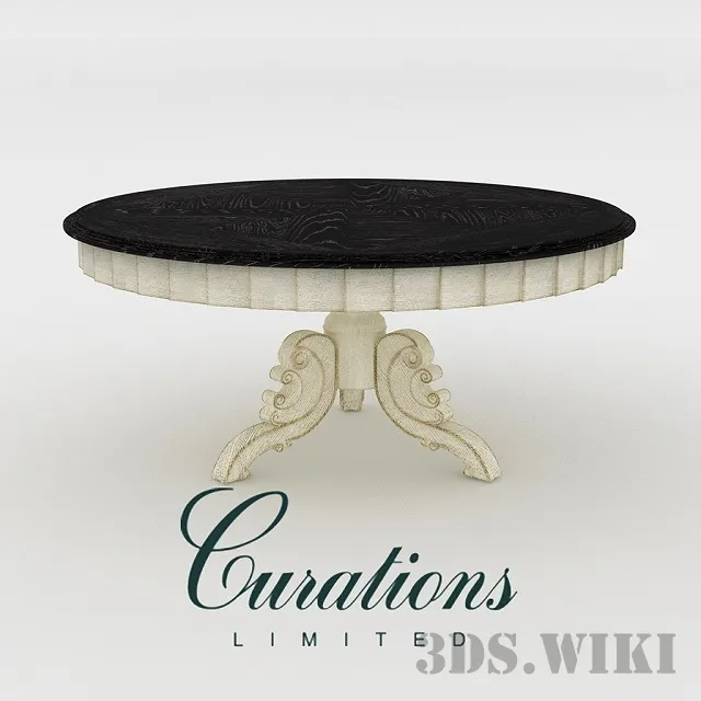 furniture - FRENCH VINTAGE ROUND TABLE FROM CURATIONS LIMITED 3D Model