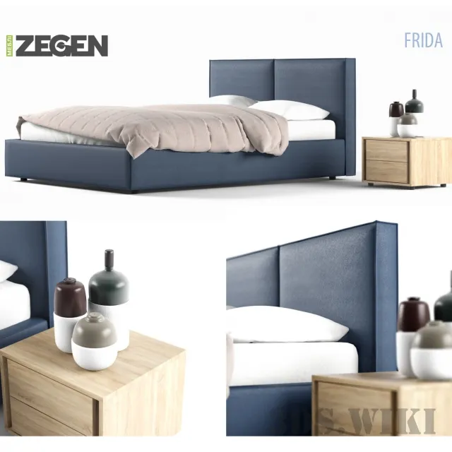 furniture - FRIDA ZEGEN bed 3D Model