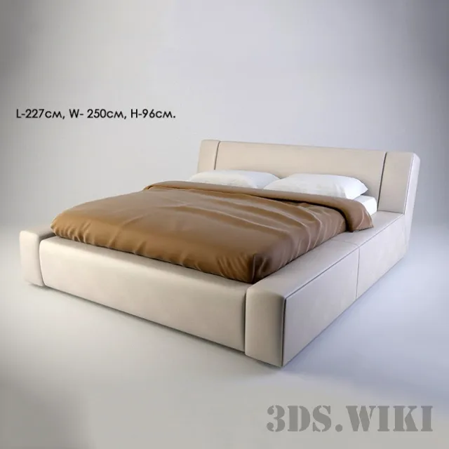 furniture - Frighetto Monza bed 3D Model