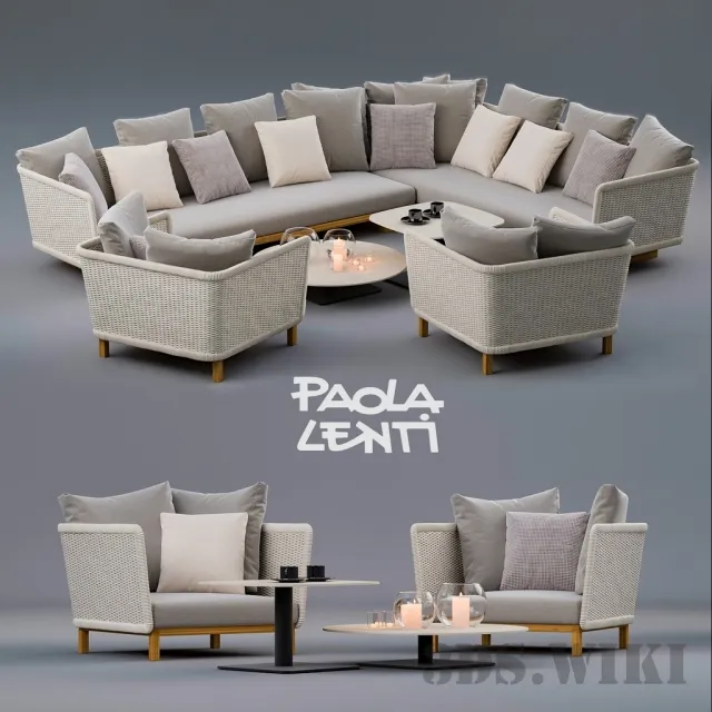 furniture - Furniture set Paola Lenti Sabi 3D Model