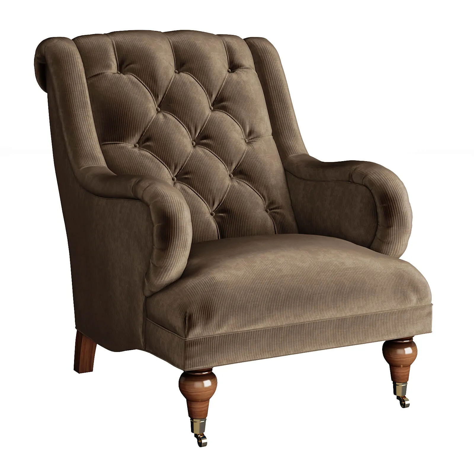 furniture - Gabriela Tufted armchair 06 3D Model