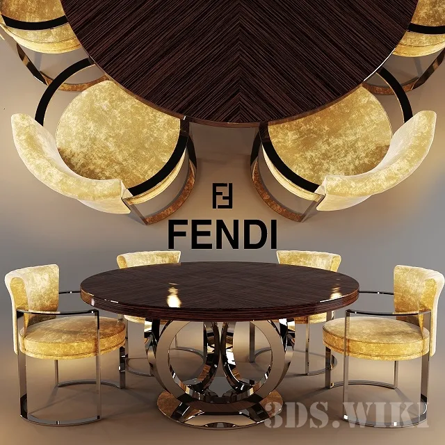 furniture - Galileo Fendi Casa dining table 3D Model