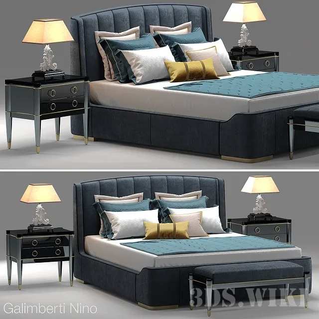 furniture - Galimberti Nino Zaffiro bed 3D Model