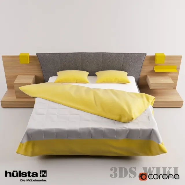 furniture - German bed LUNIS Hulsta 3D Model
