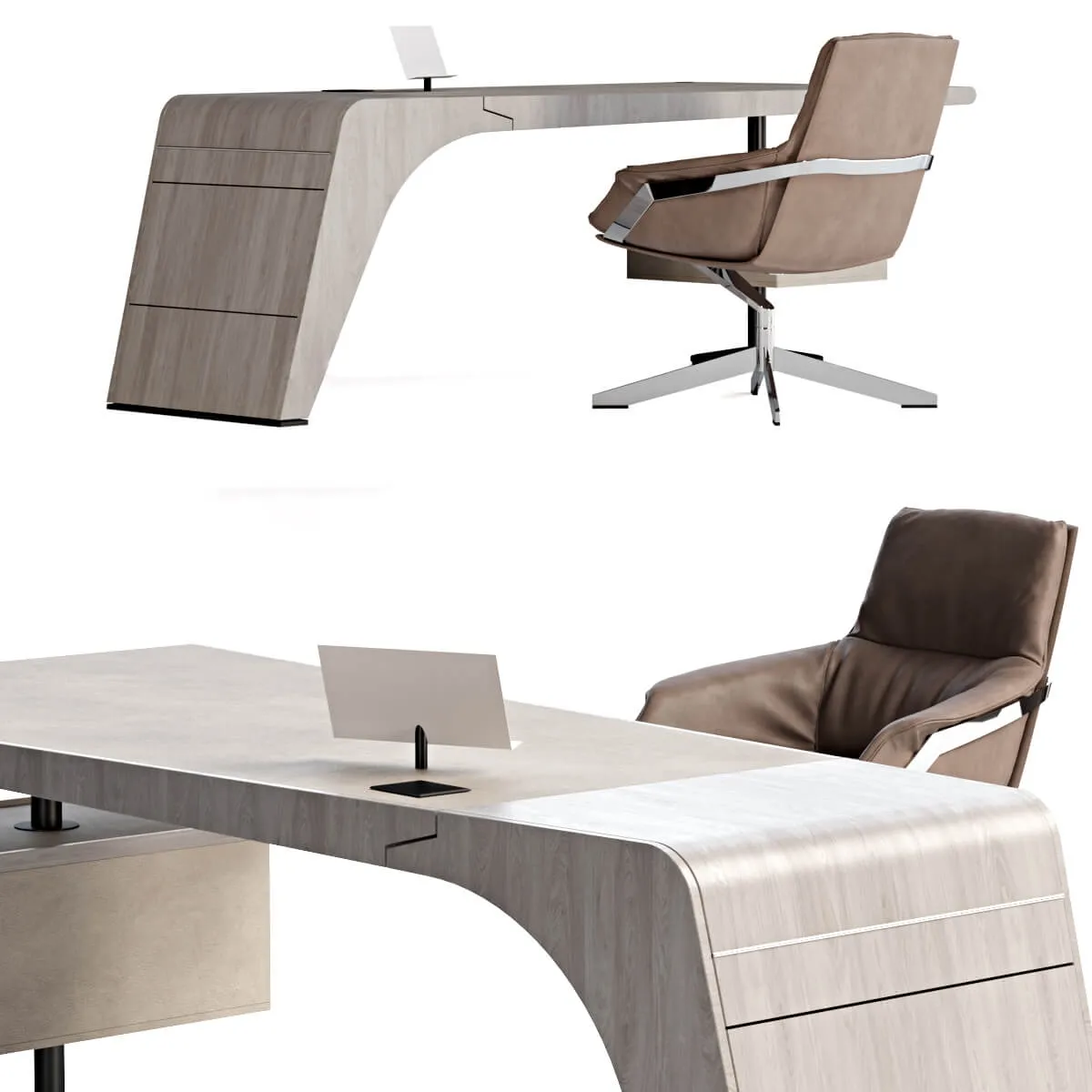 furniture - Giorgetti Tenet table and Jab Bond chair 3D Model