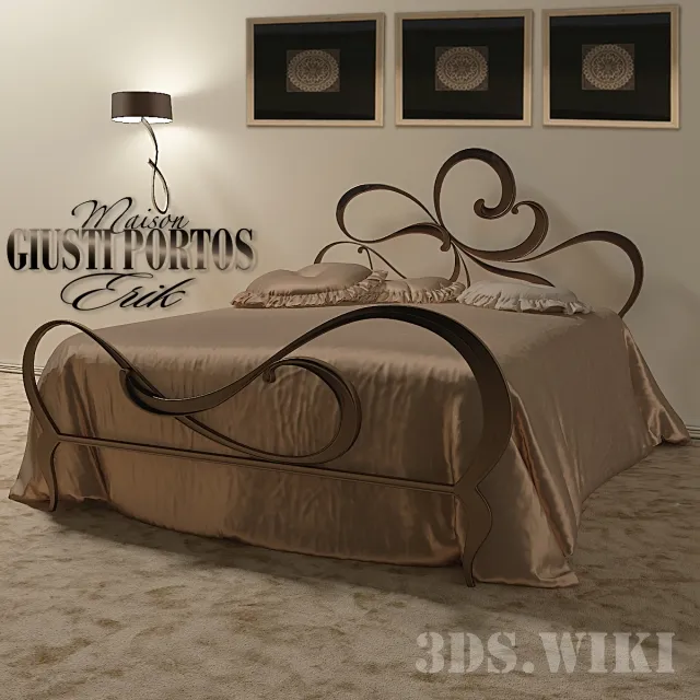 furniture - Giusto Portos Erik bed 3D Model