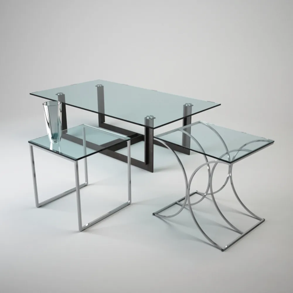 furniture - Glass coffee tables 3D Model