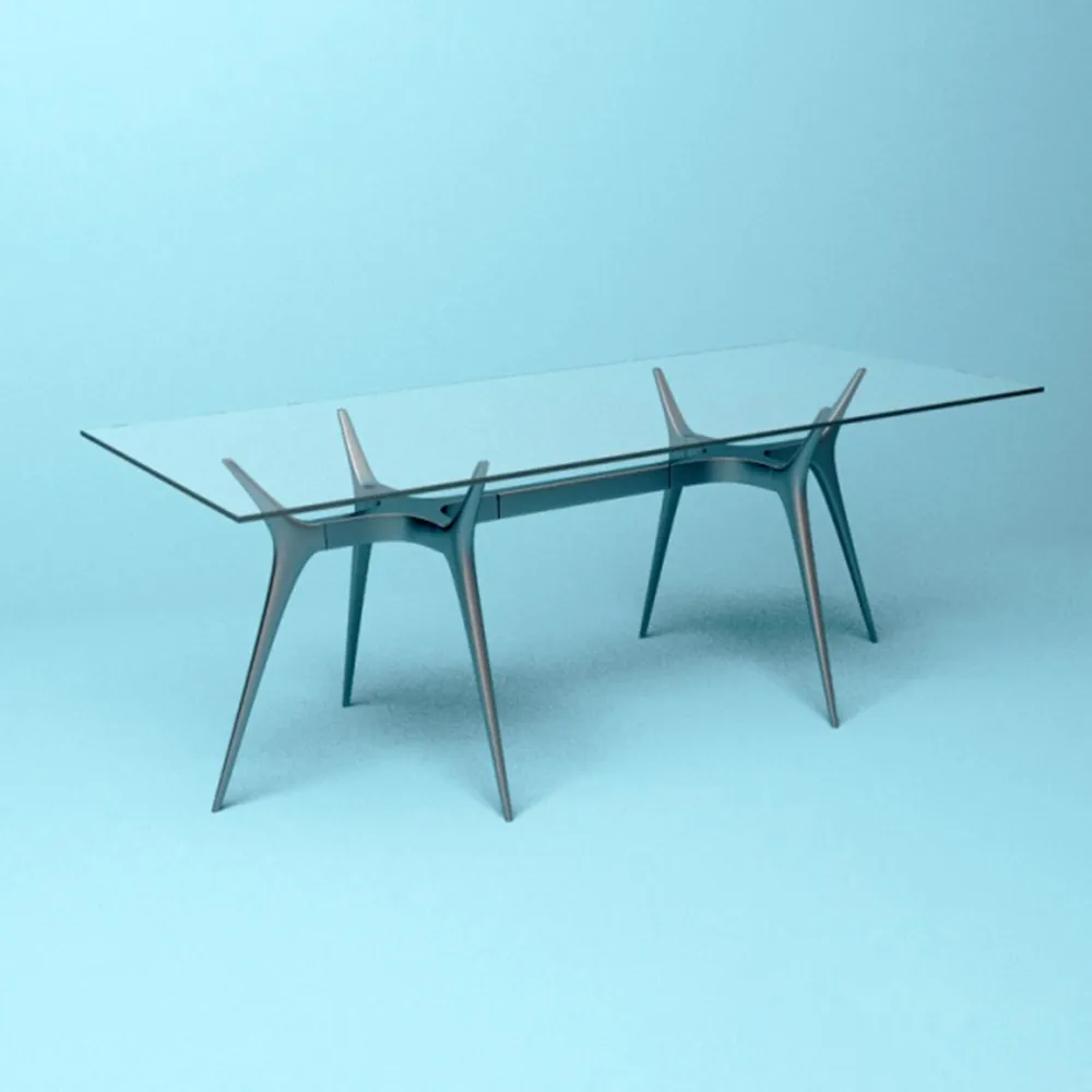 furniture - Glass writing desk 3D Model