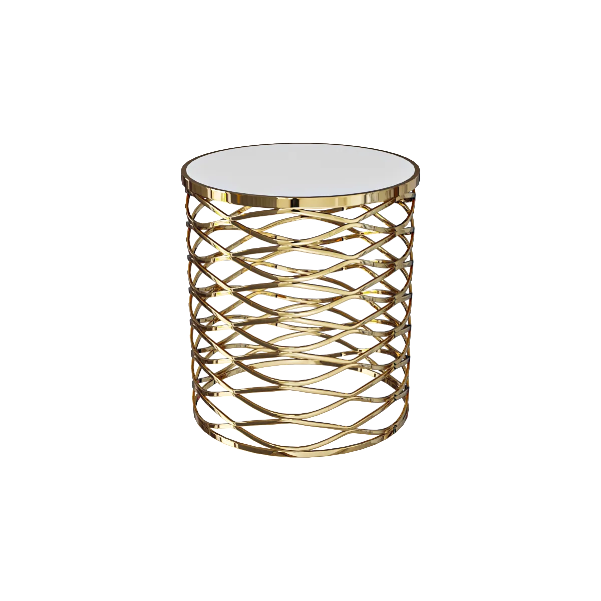 furniture - Gold round table 3D Model