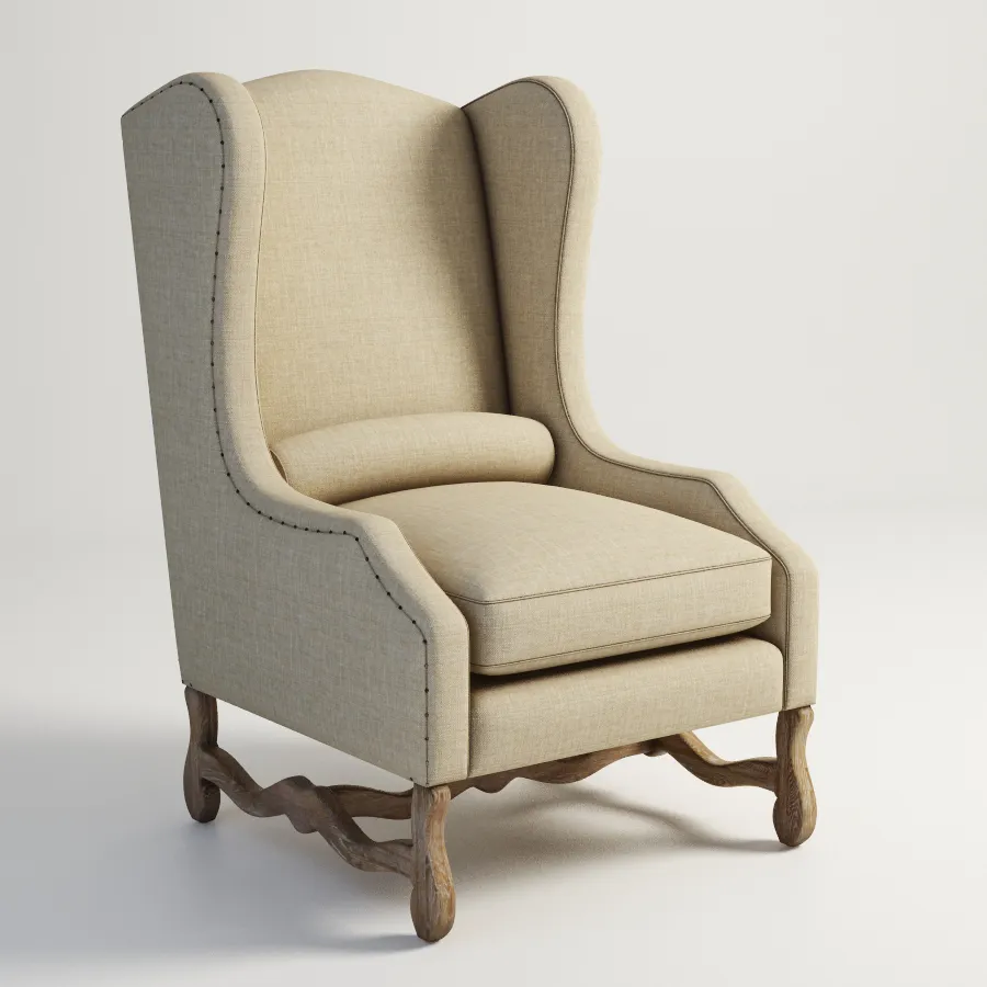 furniture - Gramercy Home La Manche armchair 602.002-F01 3D Model