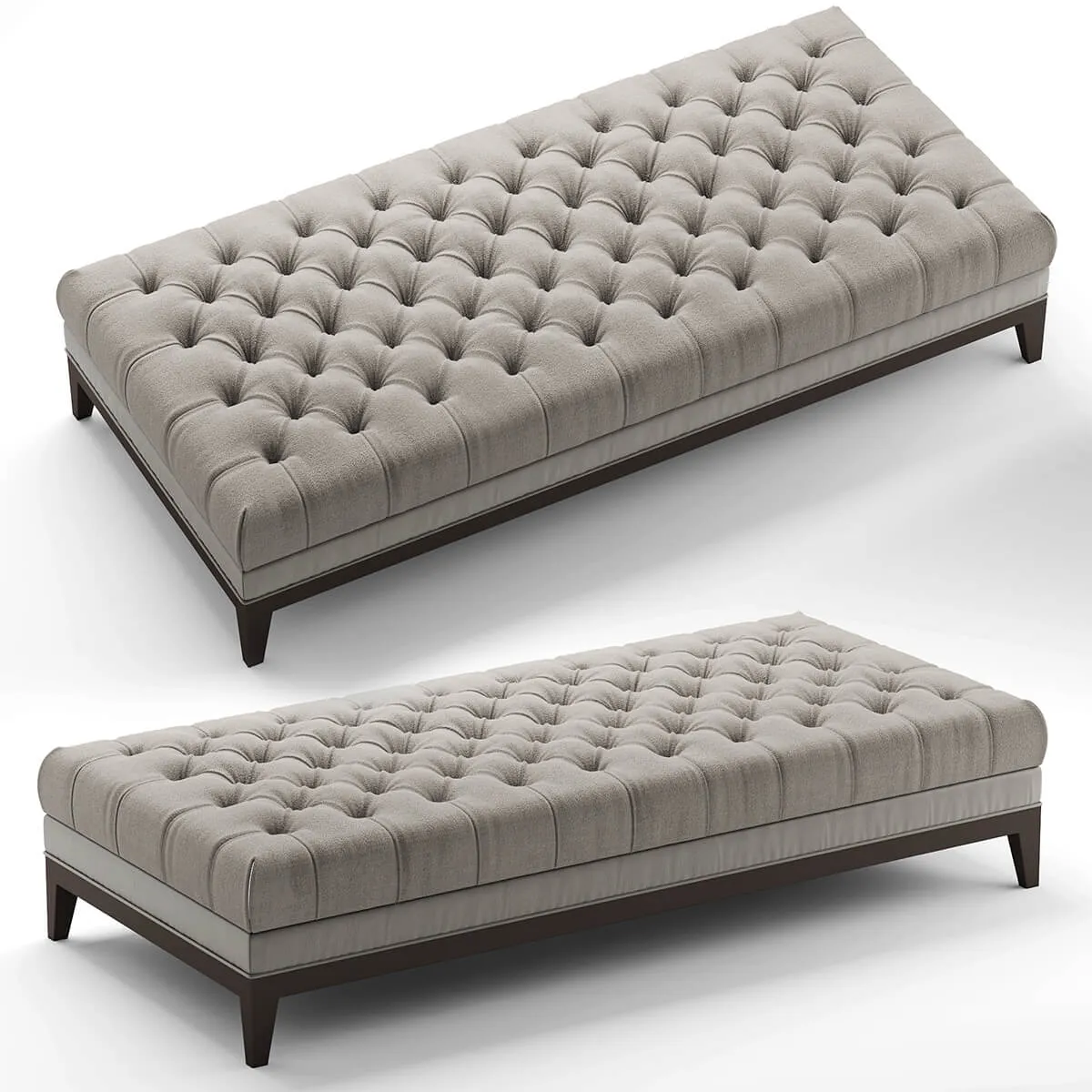 furniture - Gray bench 05 3D Model