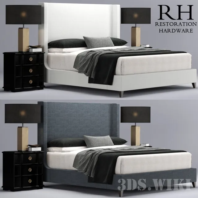 furniture - Grayson Bed - Restoration Hardware 3D Model