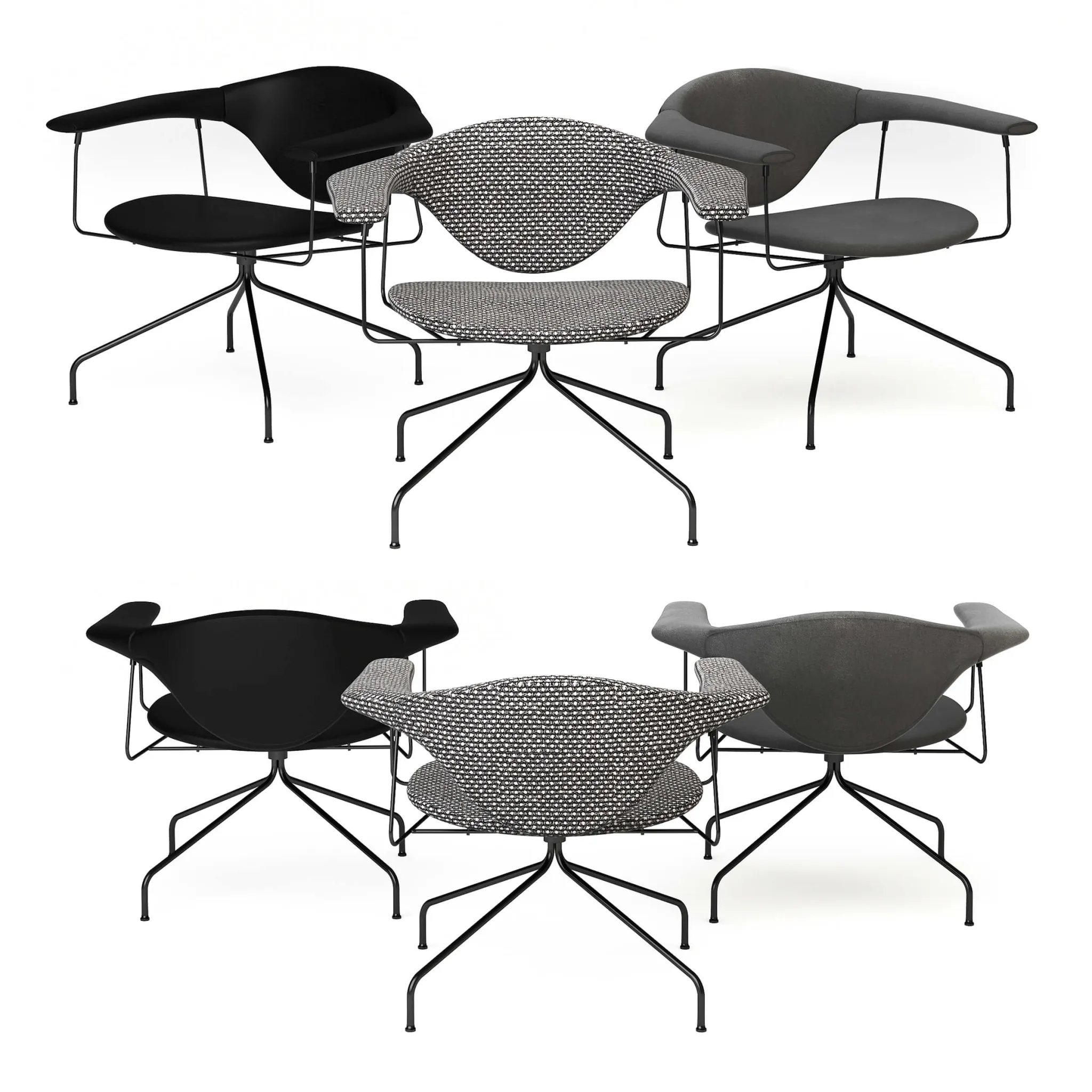 furniture - Gubi Masculo swivel lounge chair 3D Model