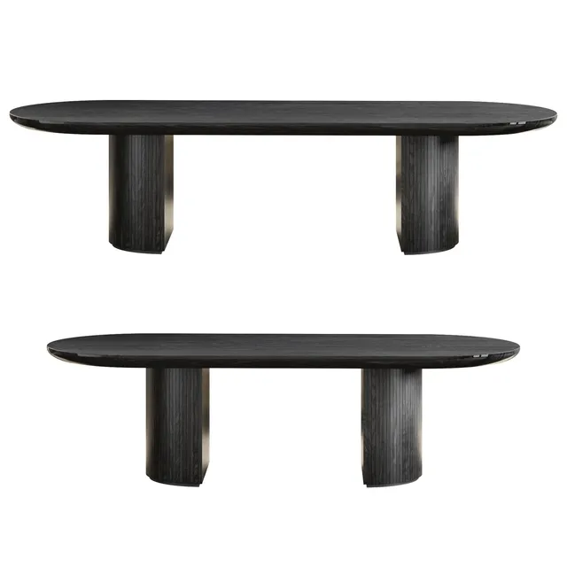 furniture - GUBI Moon dining table - Rectangular 3D Model