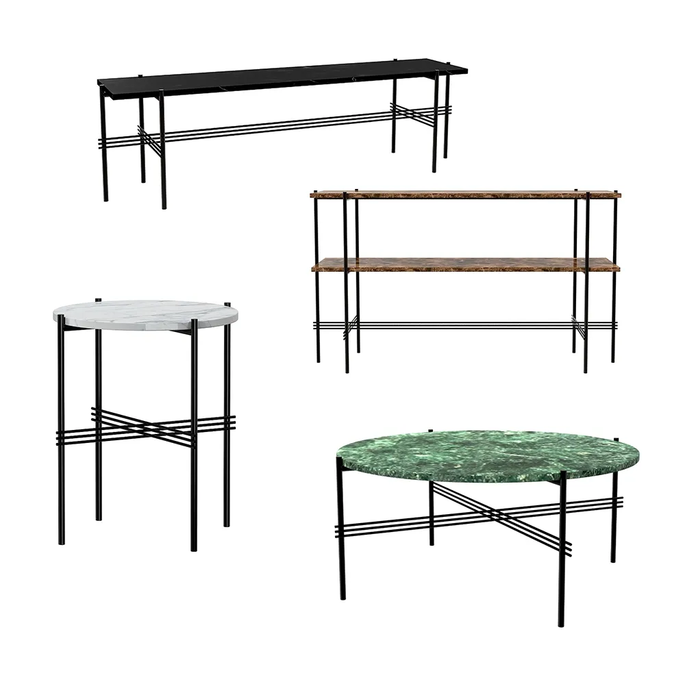 furniture - Gubi TS table set 3D Model