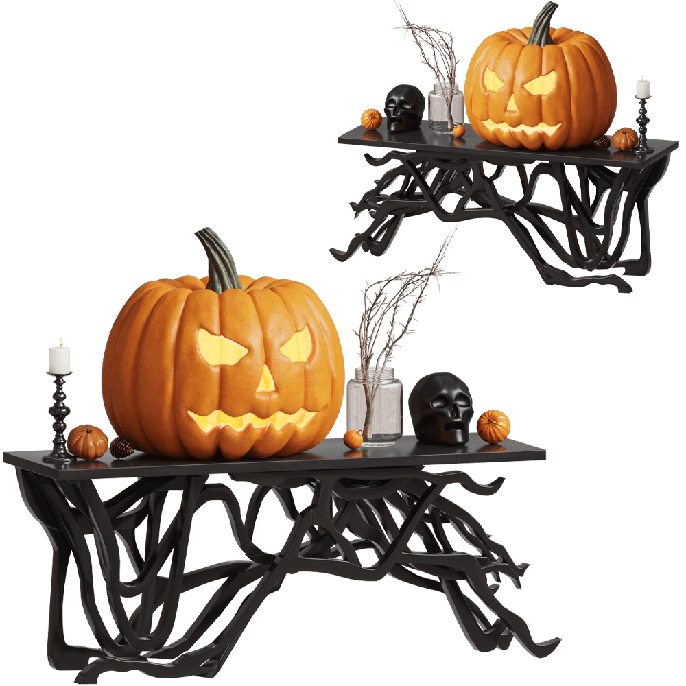 furniture - Halloween decorative set 3D Model