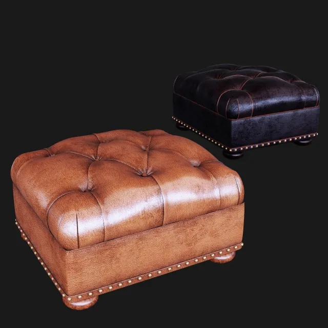 furniture - Hancock and Moore ottoman 3D Model
