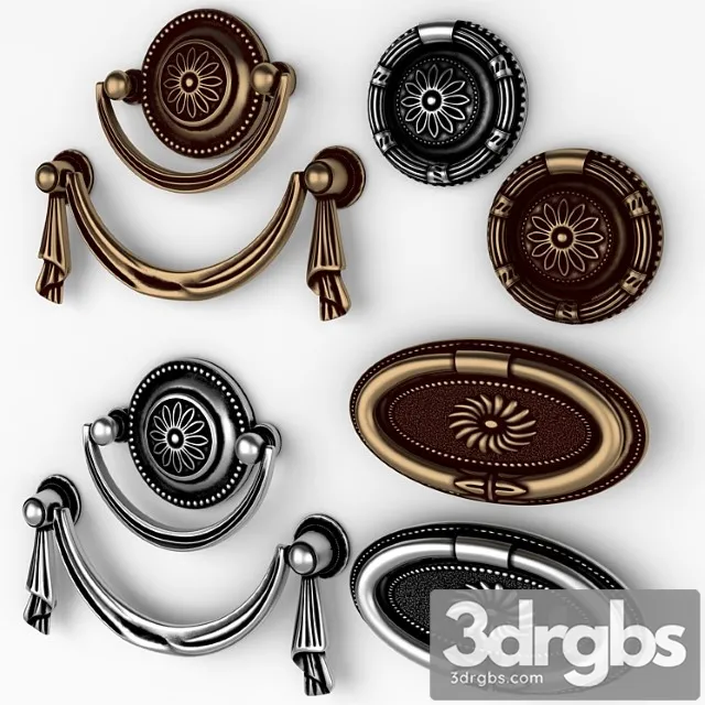 Furniture handles. besana 2 3D Model Free