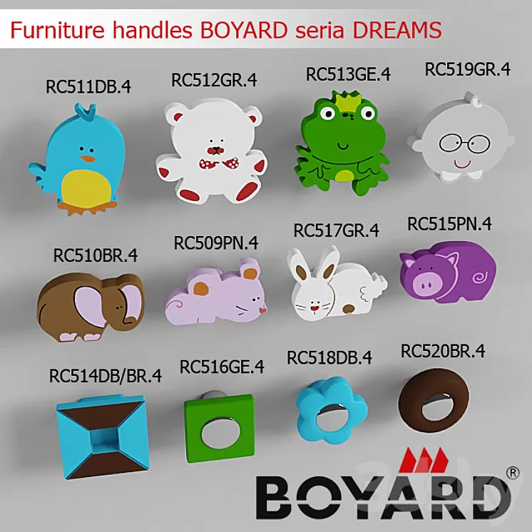 Furniture handles BOYARD seria DREAMS 3D Model