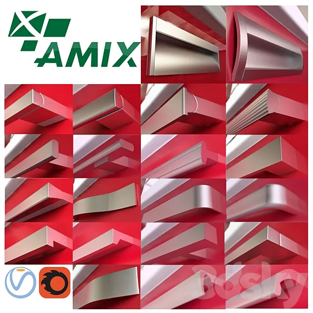 Furniture handles company AMIX_Alyuminievye_vol.7 3DModel