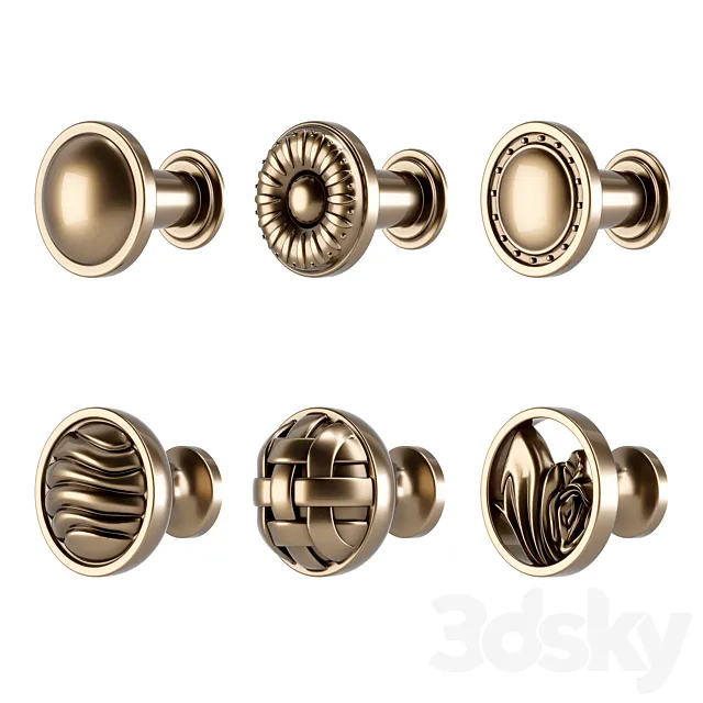 Furniture Handles Set 1 3D Model