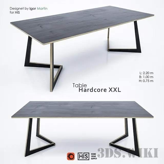 furniture - Hardcore XXL table 3D Model