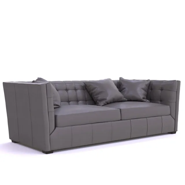 furniture - Hayden Tufted Leather Sofa 3D Model