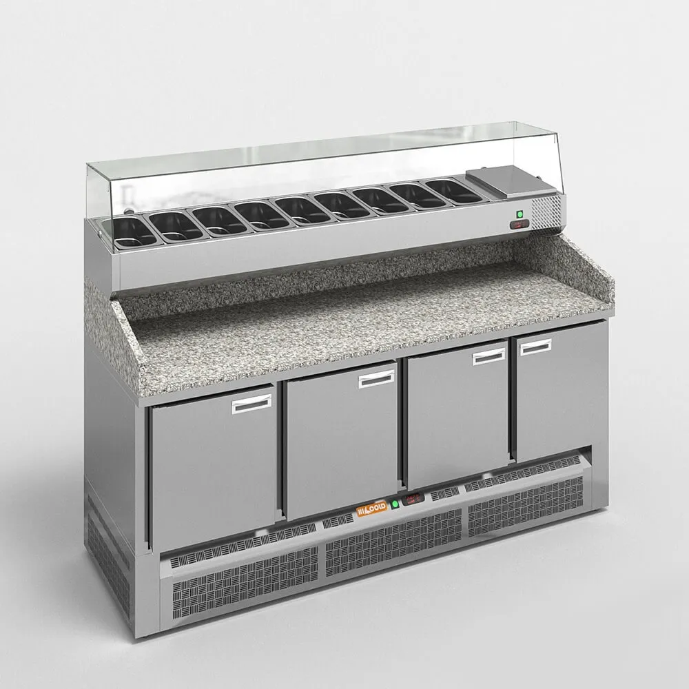 furniture - HiCold desks refrigerated pizzeria 3D Model