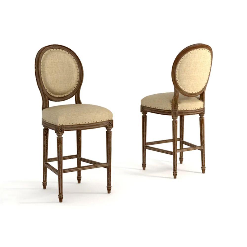 furniture - High bar chair LOUIS ROUND 3D Model