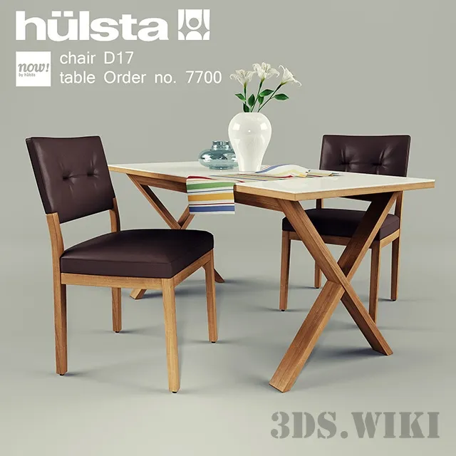 furniture - Hulsta table and chairs 3D Model