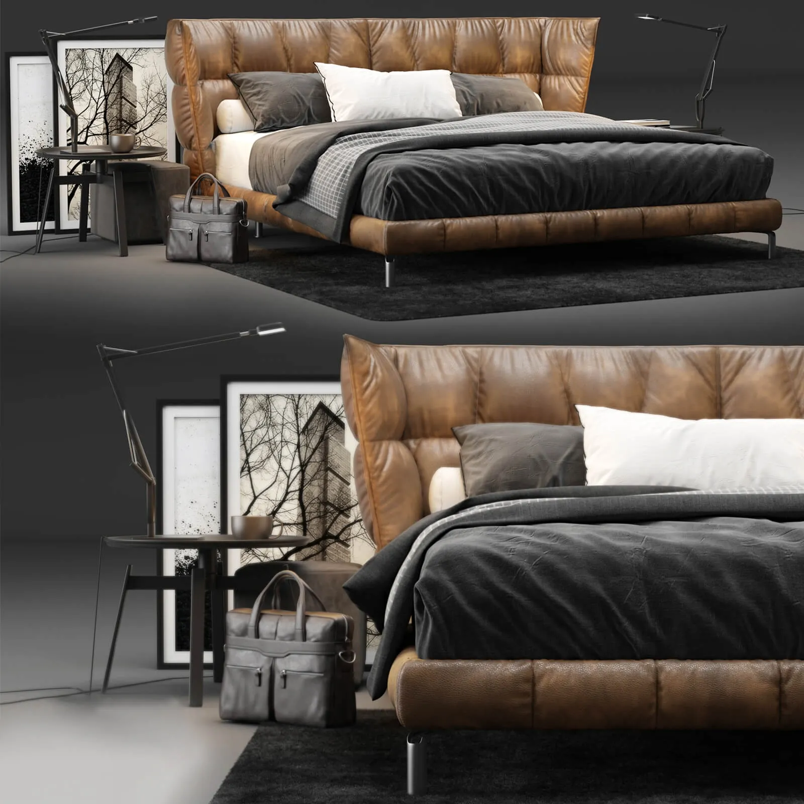 furniture - Husk Bed 3D Model