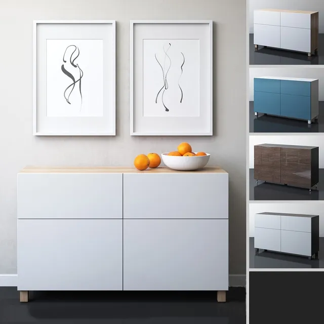 furniture - IKEA besta  85 3D Model