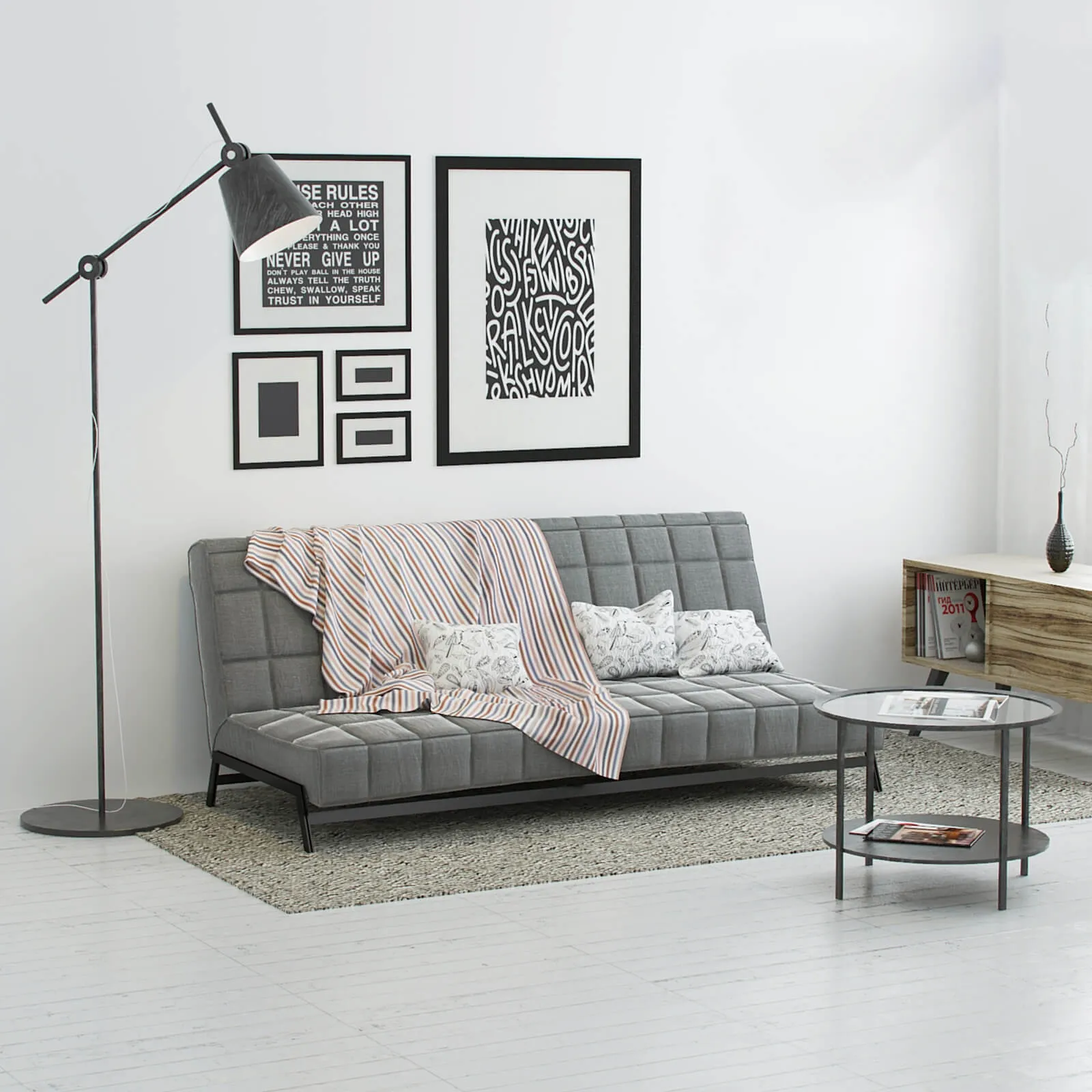 furniture - Ikea Carlaby sofa 3D Model