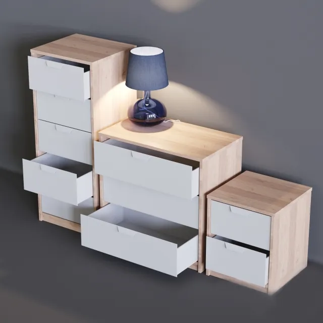 furniture - IKEA chest of drawer 3D Model