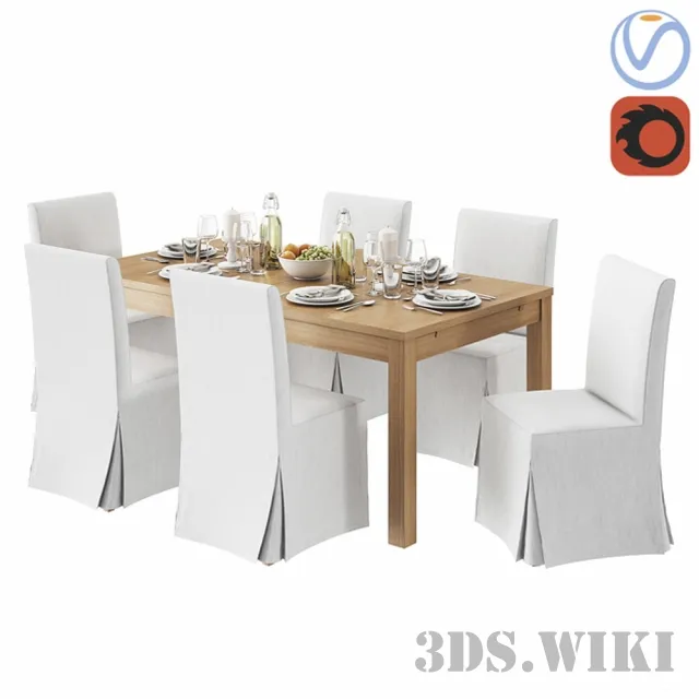 furniture - IKEA HENRIKSDAL BJURSTA 3D Model