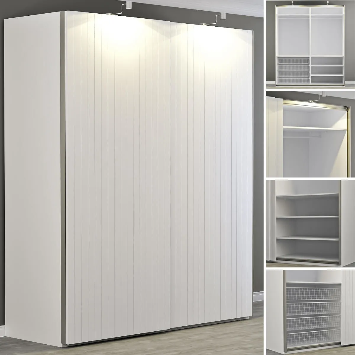 furniture - Ikea Pax Wardrobe  Bergsfёrd 3D Model