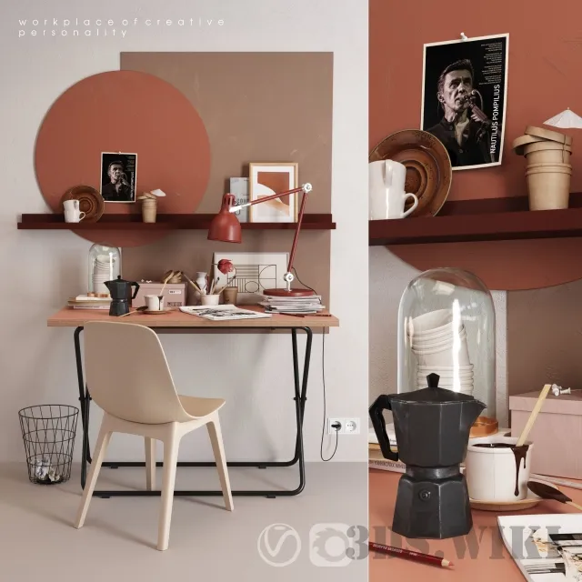 furniture - IKEA workplace 3D Model