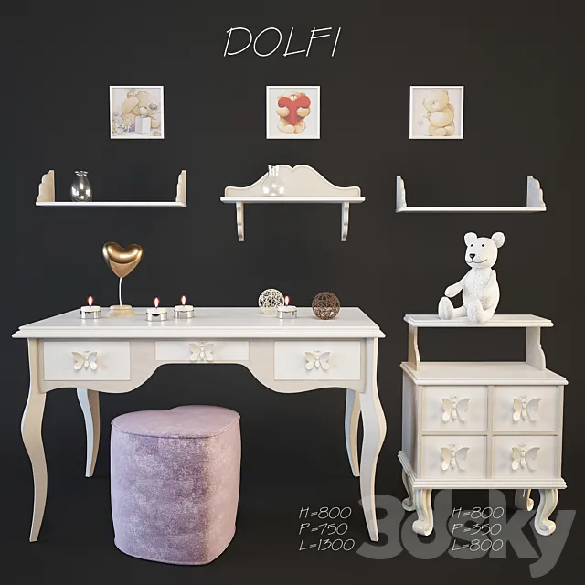 Furniture in the nursery 3D Model