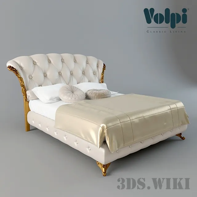 furniture - Italian bed Capri from Volpi factory 3D Model