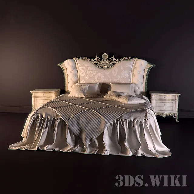 furniture - Italian bedroom Comp 04 CAPPELLINI INTAGLI 3D Model