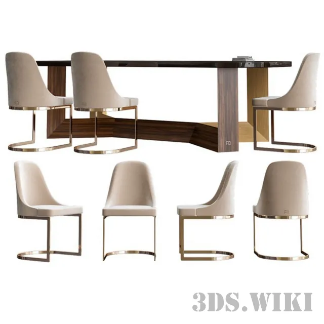 furniture - Italian Dining 3D Model
