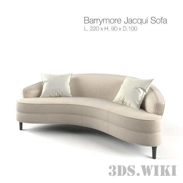 furniture - Jacqui Sofa by Barrymore Round Sofa 3D Model