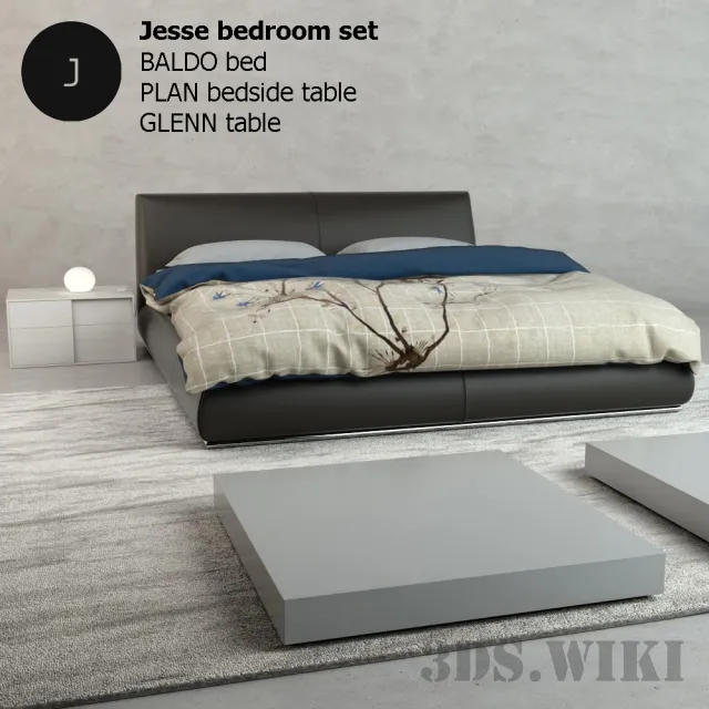 furniture - JESSE BALDO BED 3D Model